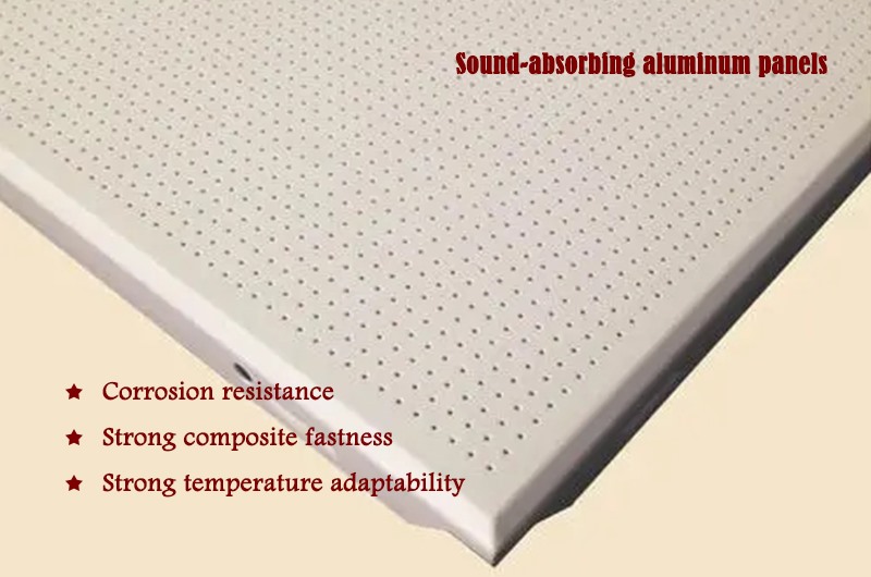 Sound absorbing aluminum panels