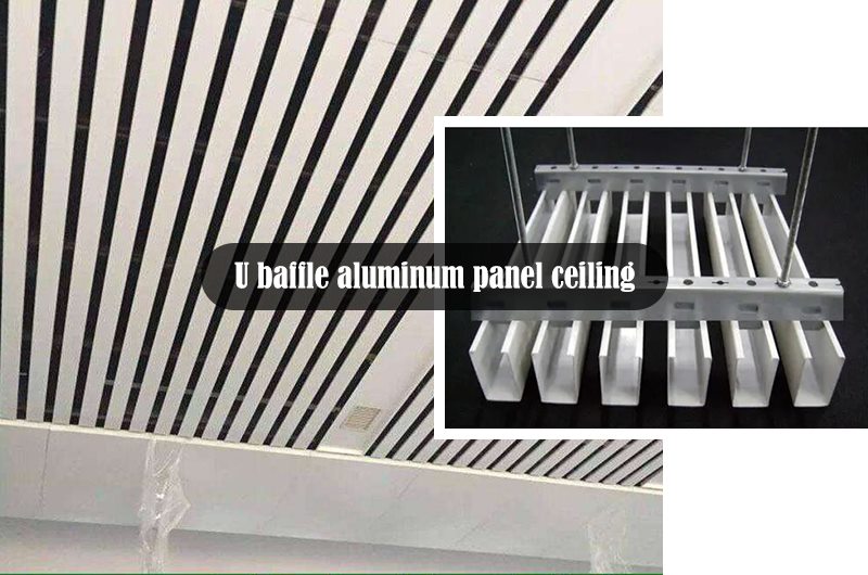 u baffle Aluminium paneel Decke